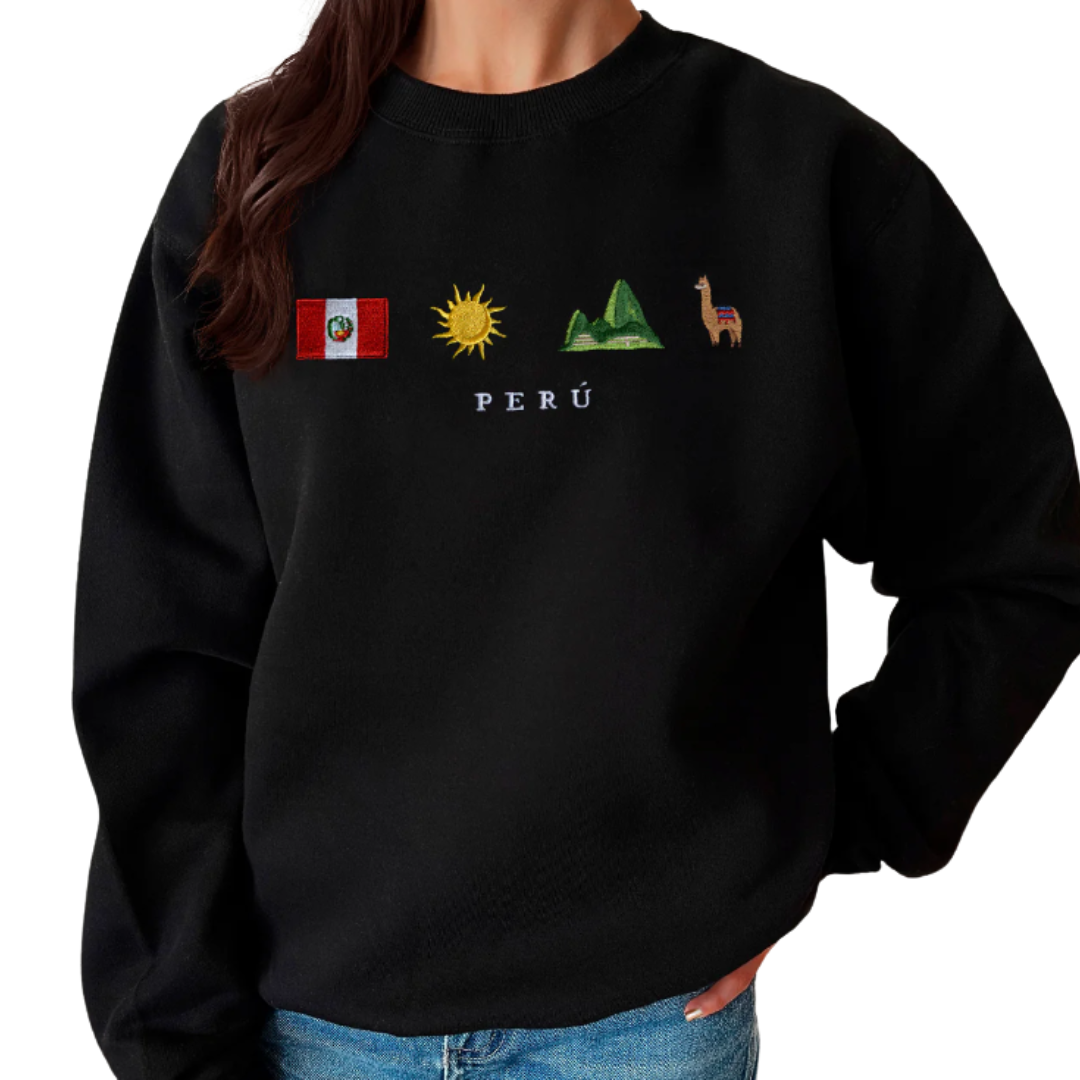 POLERA CON BORDADO PERUANO